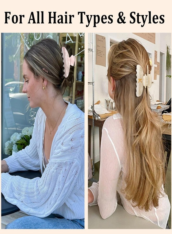 ANBALA 3Pcs Acrylic Hair Clips for Women, 2 Styles Strong Hold Initial Letter K Claw Clip for Women Teens, Durable Cute Claw Clips for Thick Thin Hair - Image 4